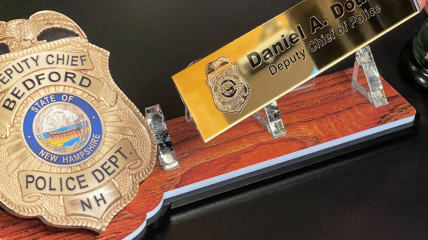 Desk Badge with Magnetic Name Plate