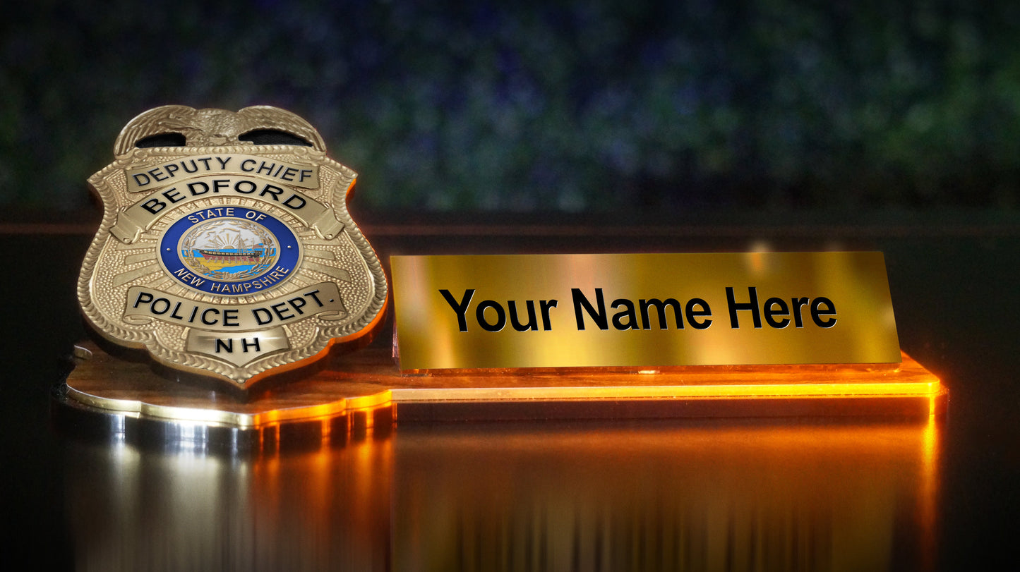 Desk Badge with Magnetic Name Plate