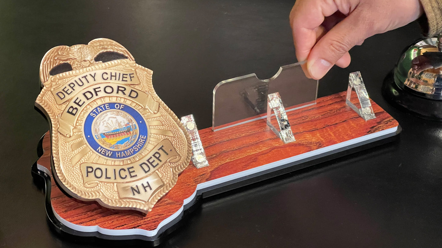 Desk Badge with Magnetic Name Plate