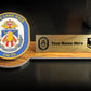 Display your rank and duty station.