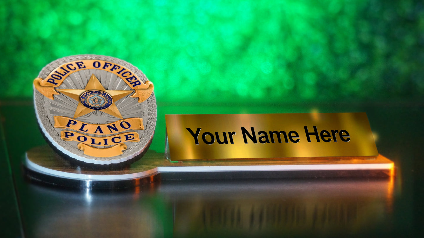 Desk Badge with Magnetic Name Plate